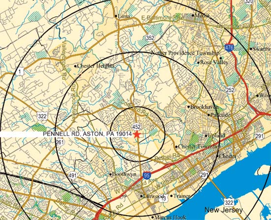 Baldwin Run Center Area Map